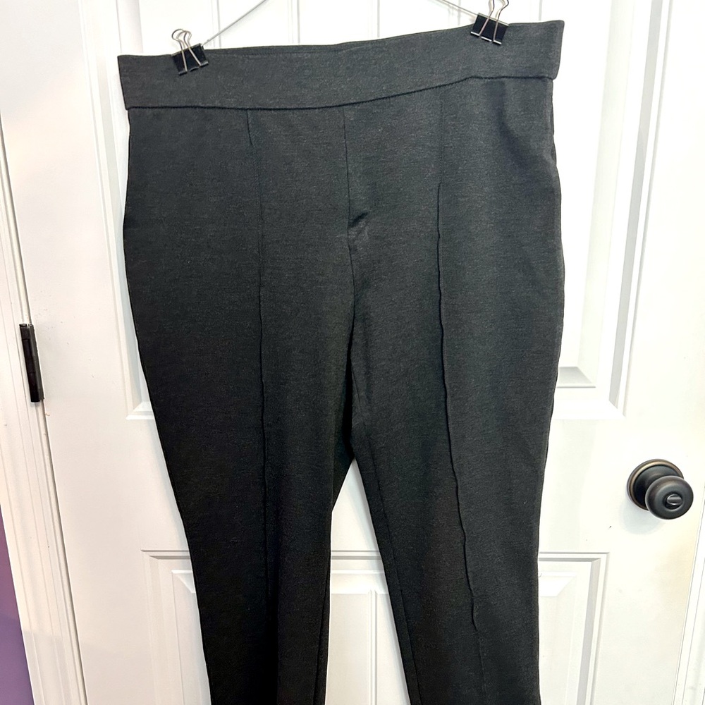 Christian Siriano NY dark grey pull on pants, size XL